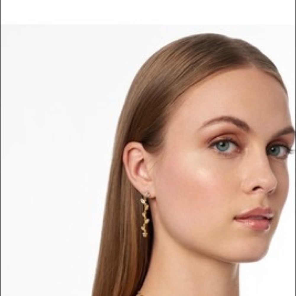 Freida Rothman 14K Gold Fleur vine drop Earrings